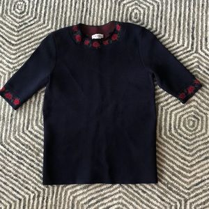 Club Monaco rose detailed top